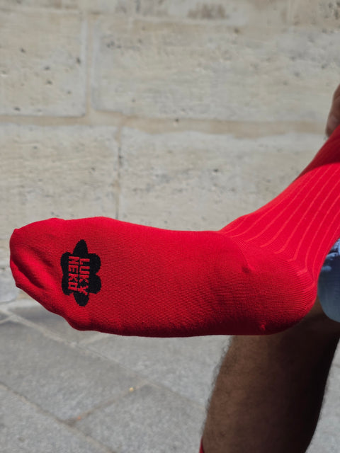 Calcetines bordados Luky – Todos rojos